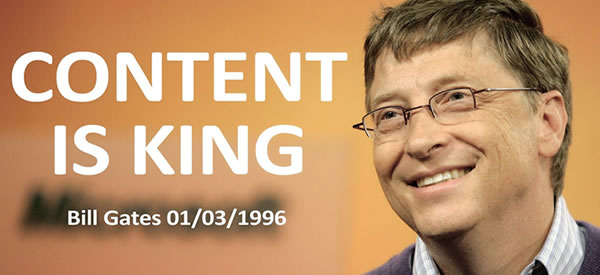Bill Gates’in dediği gibi “Content is King